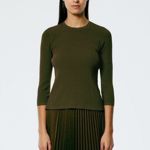 Tibi Giselle Stretch Sweater Circle Openback Pullover - Picture 6 of 8